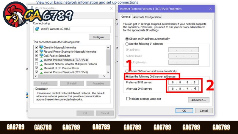 Cách vào Ga6789 không bị chặn bằng thay đổi DNS