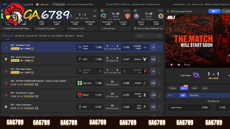 Hướng dẫn game thủ tham gia Esports Ga6789